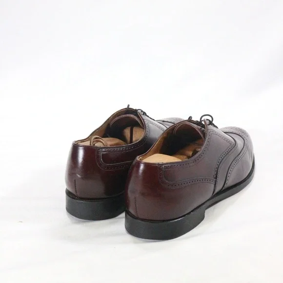BOSTONIAN CLASSICS Burgundy Wingtip Oxford Shoes Sz 10 US Men - Picture 7 of 8